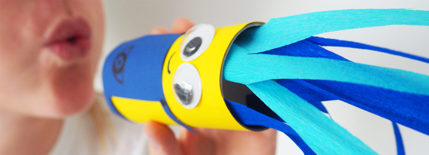 Blazende minion uit een lege Plenty rol
