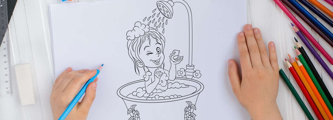 Lustige Ausmalbilder zum Thema Hygiene