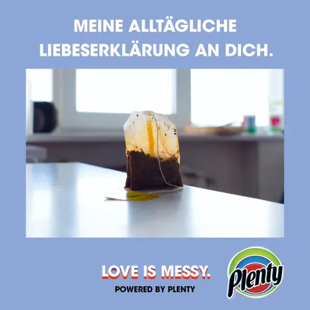 Plenty Love Is Messy Meme Teebeutel