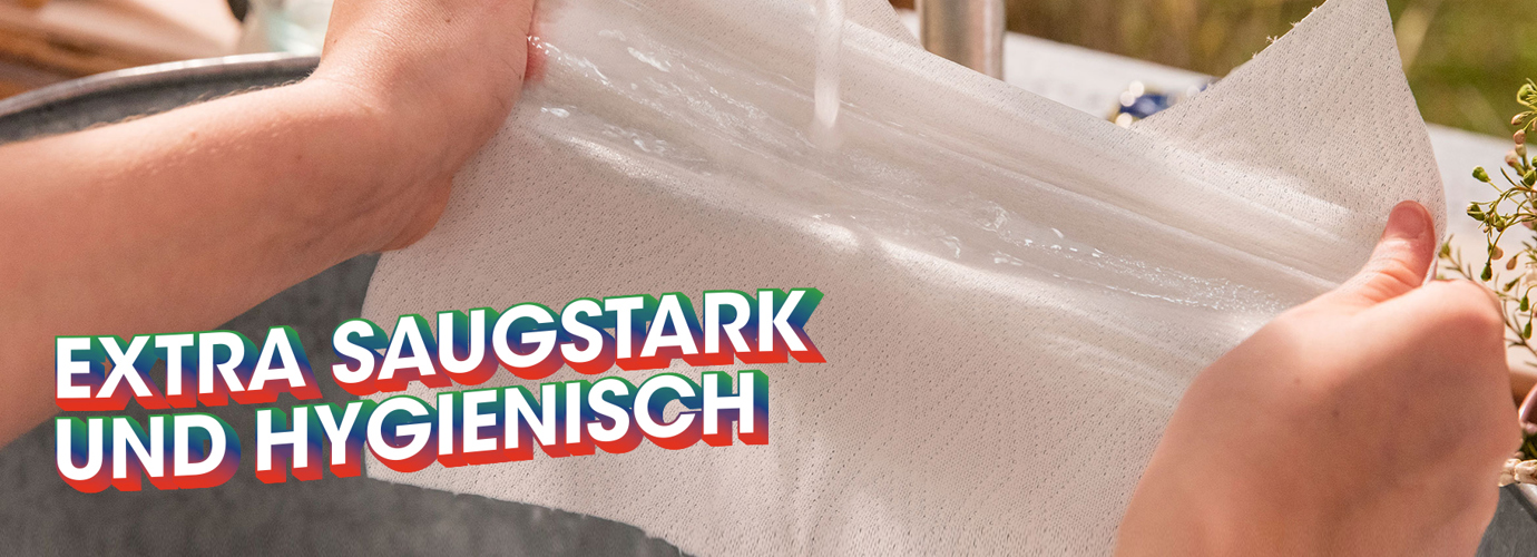 Plenty Haushaltstücher sind extra saugstark und hygienisch. Ein Blatt kann bereits ausreichen.1